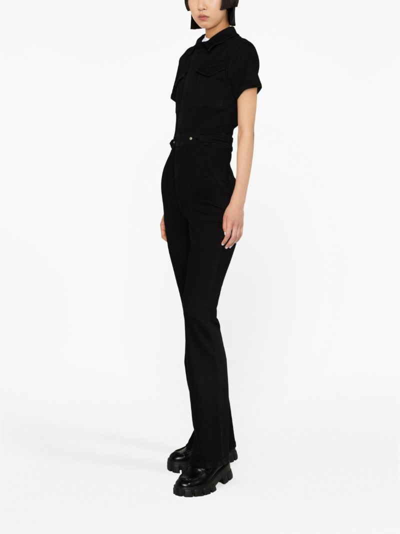 Black Fit for Success Denim Jumpsuit