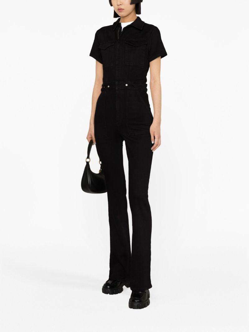 Black Fit for Success Denim Jumpsuit