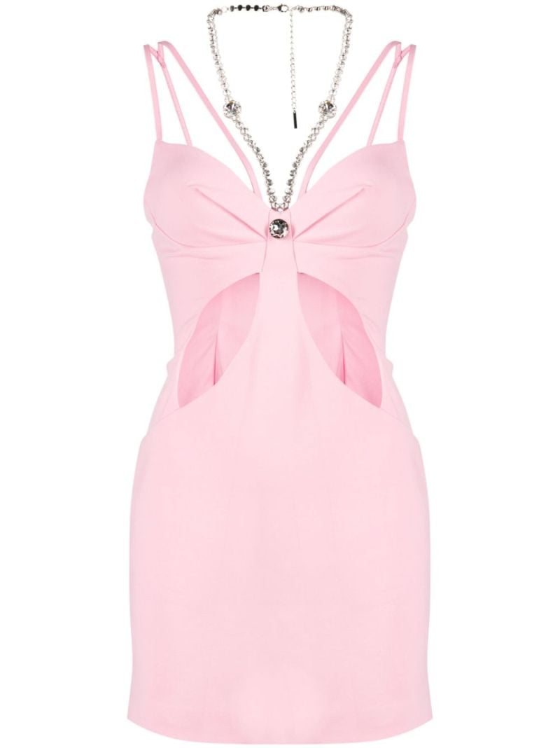 Pink Butterfly Cut-out Mini Dress
