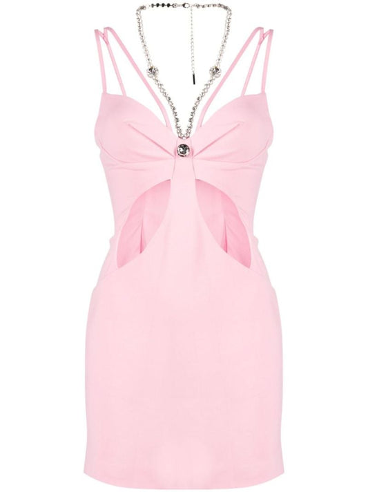 Pink Butterfly Cut-out Mini Dress