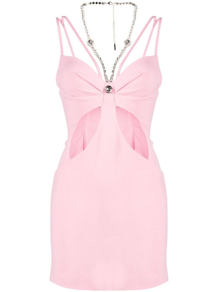 Pink Butterfly Cut-out Mini Dress