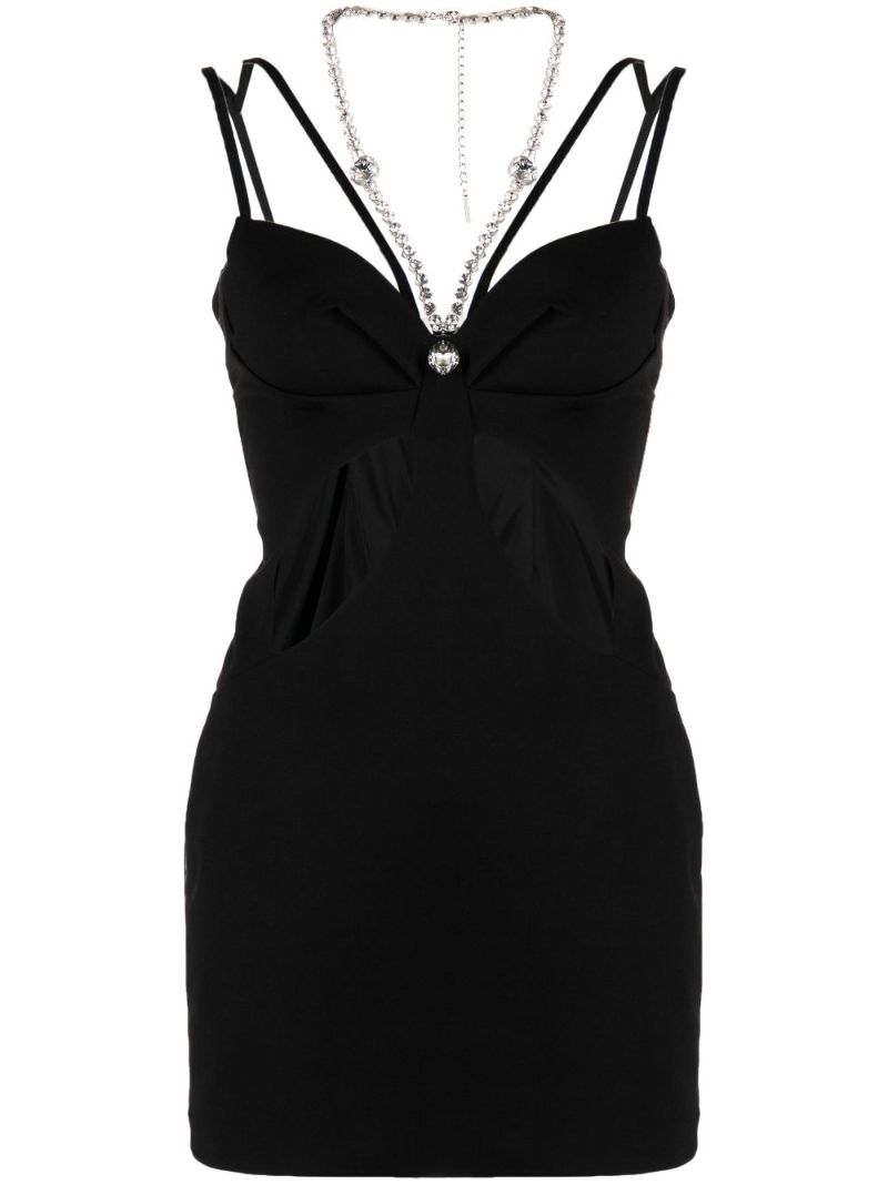Black Butterfly Cut-out Mini Dress