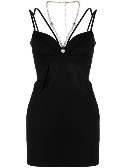 Black Butterfly Cut-out Mini Dress