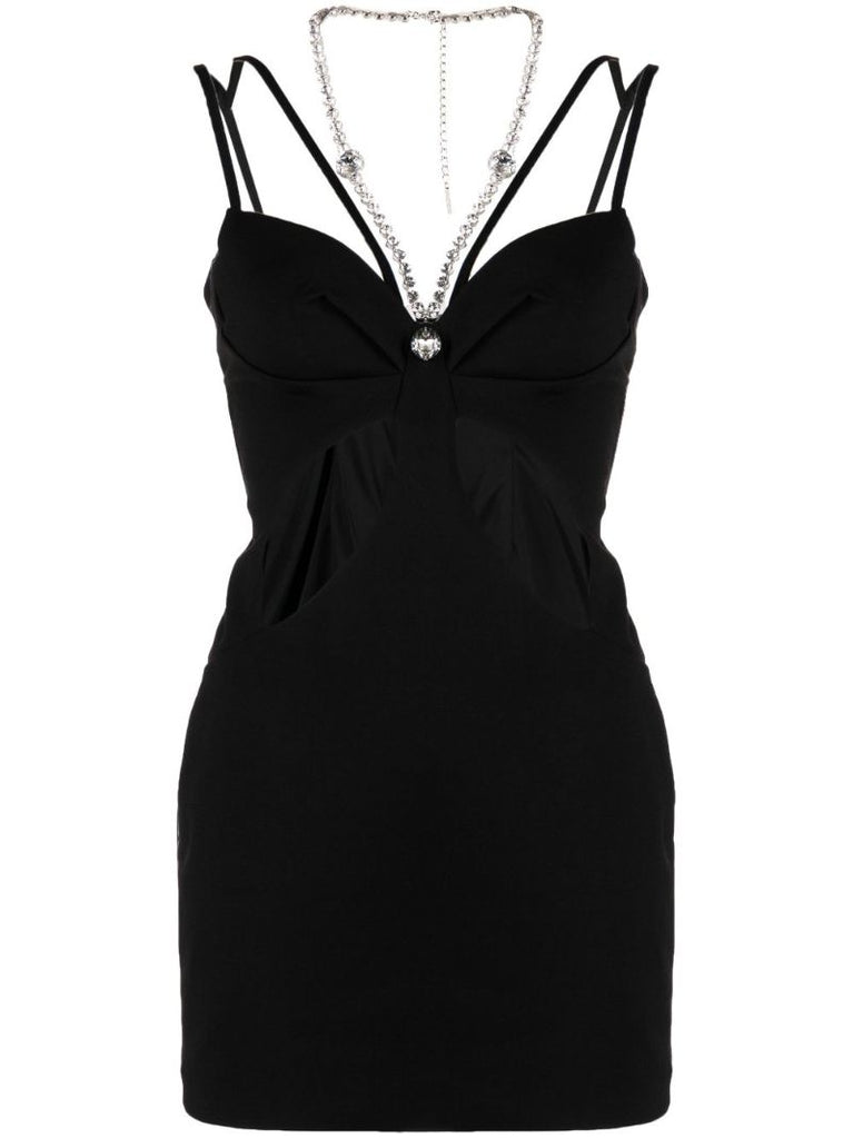 Black Butterfly Cut-out Mini Dress