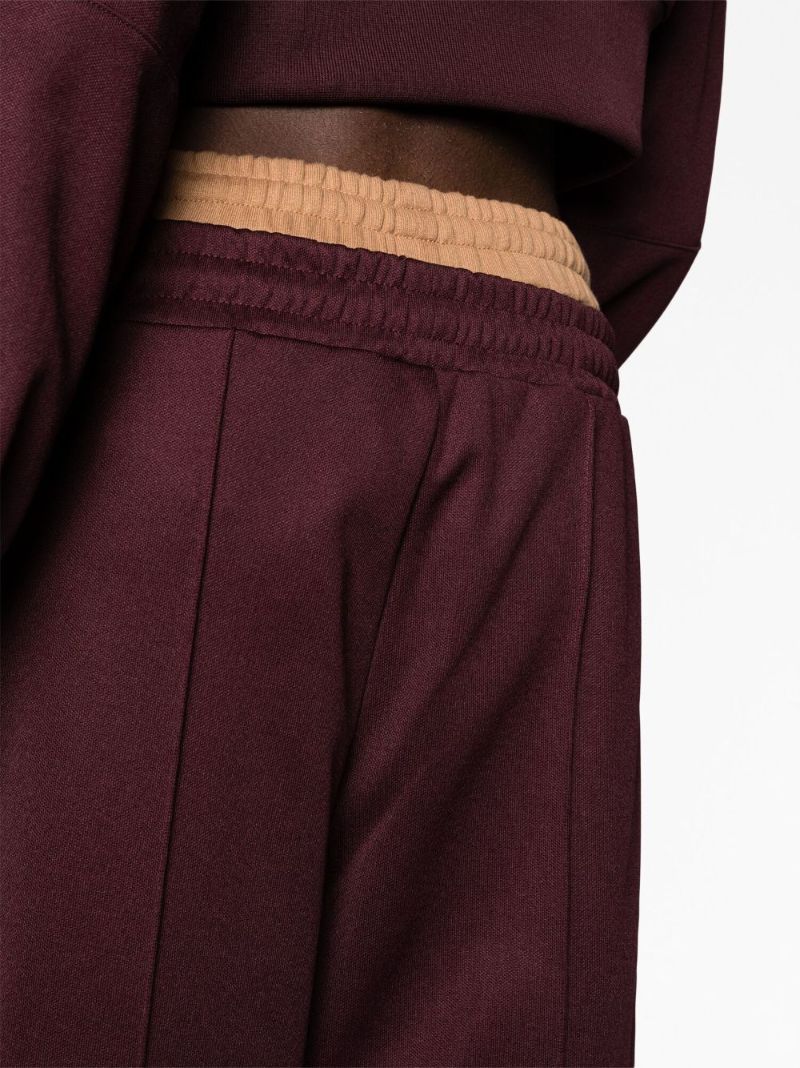 Red Wide-leg Track Pants