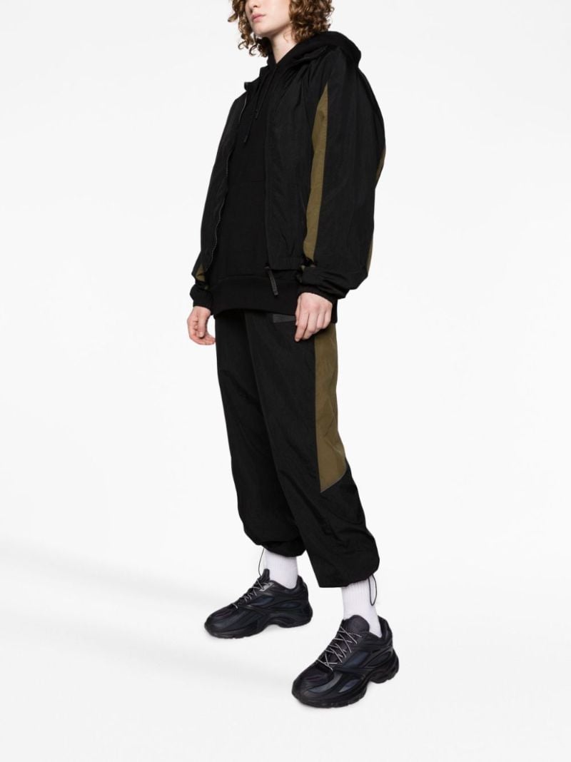 Black Logo Embroidered Cotton Hoodie