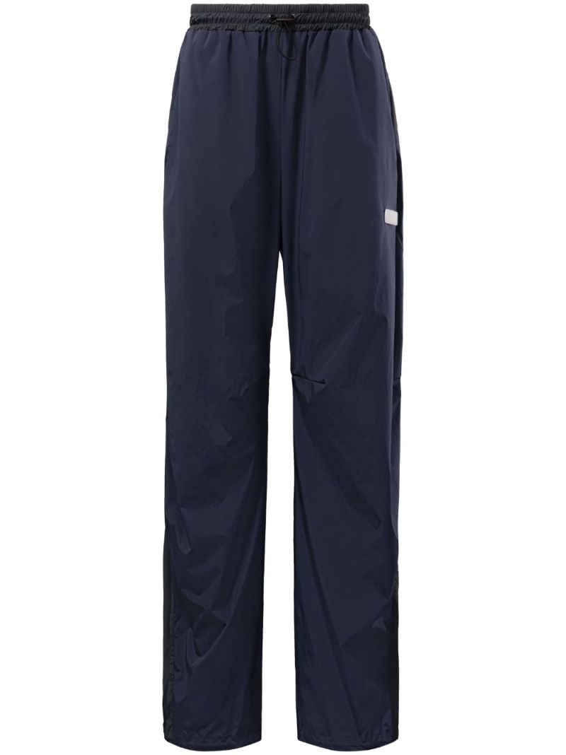 Blue Logo Patch Drawstring Track Pants