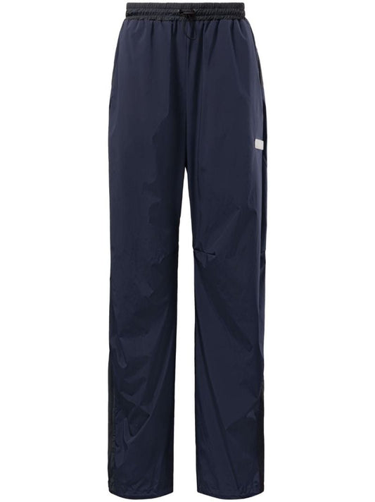 Blue Logo Patch Drawstring Track Pants