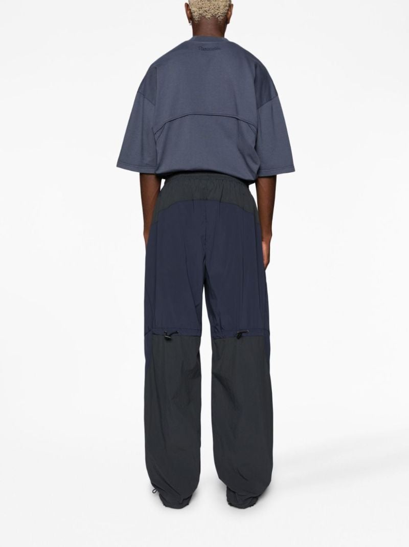 Blue Logo Patch Drawstring Track Pants