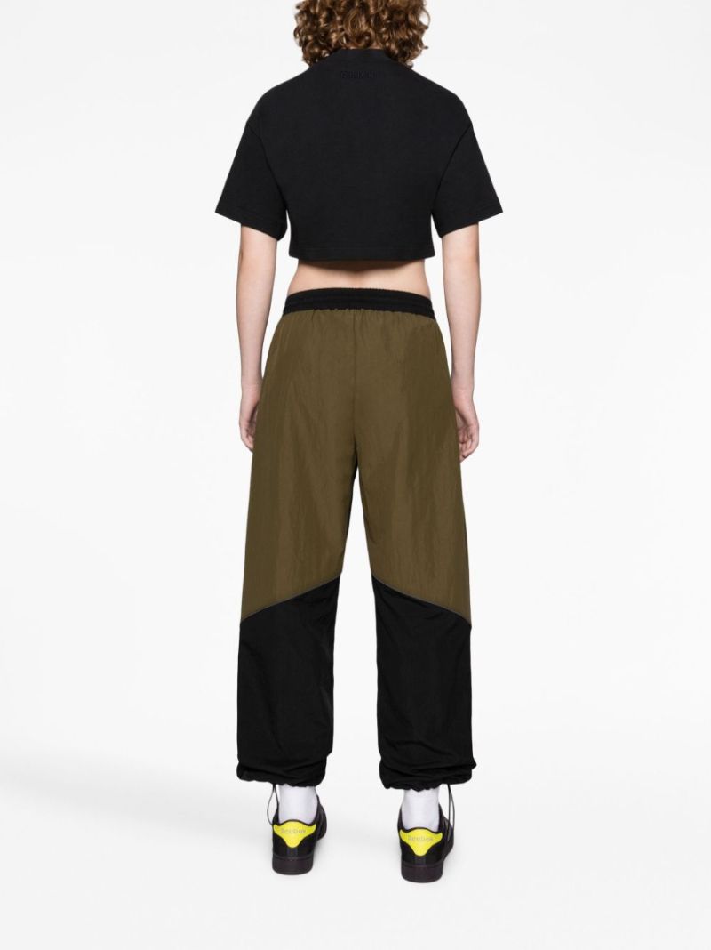 Black Vector Cropped Cotton T-shirt