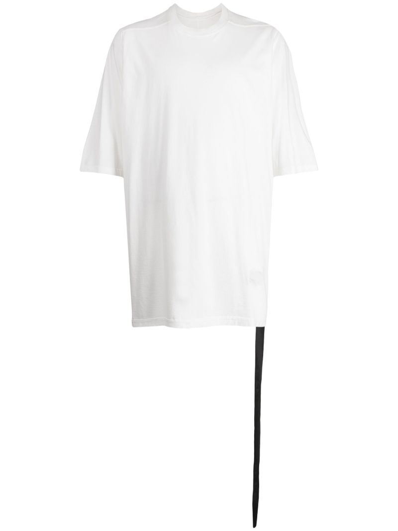 White Strap Detailed Cotton T-shirt