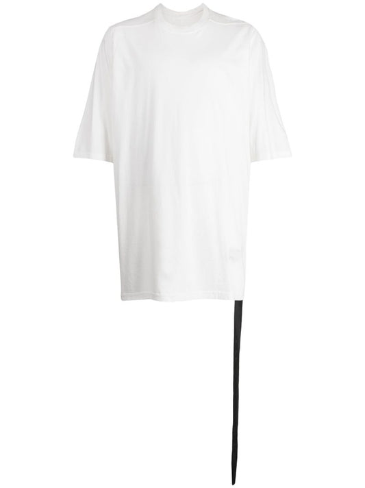 White Strap Detailed Cotton T-shirt