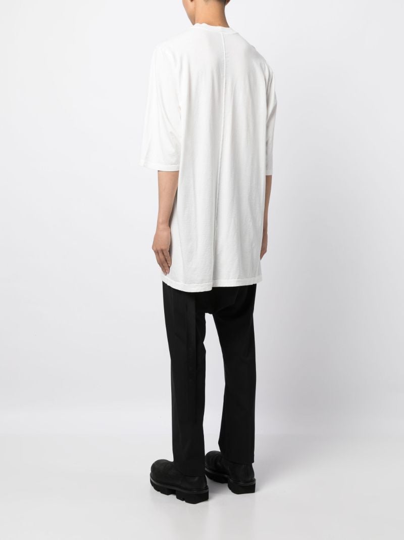 White Strap Detailed Cotton T-shirt