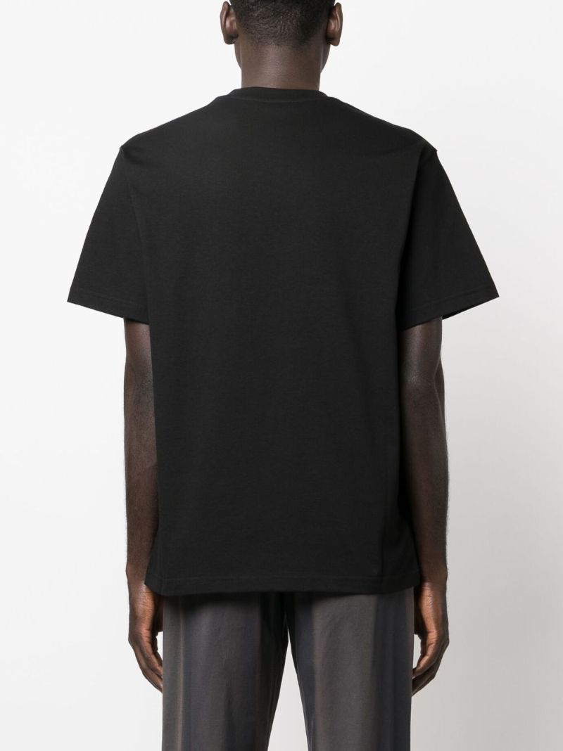 Black Logo Print Cotton T-shirt