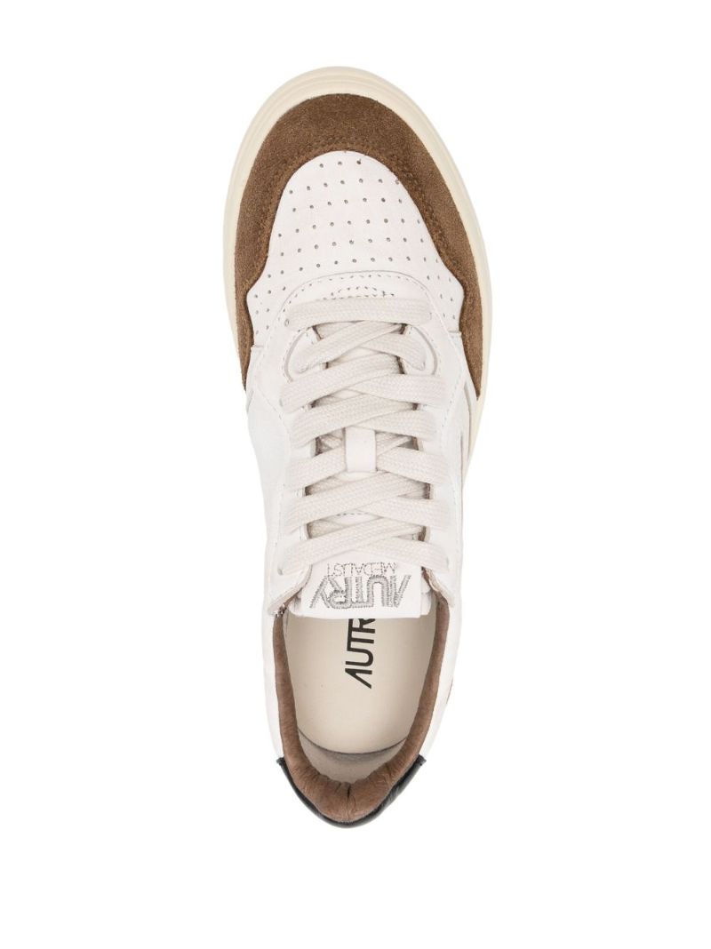 Brown Medalist Leather Sneakers