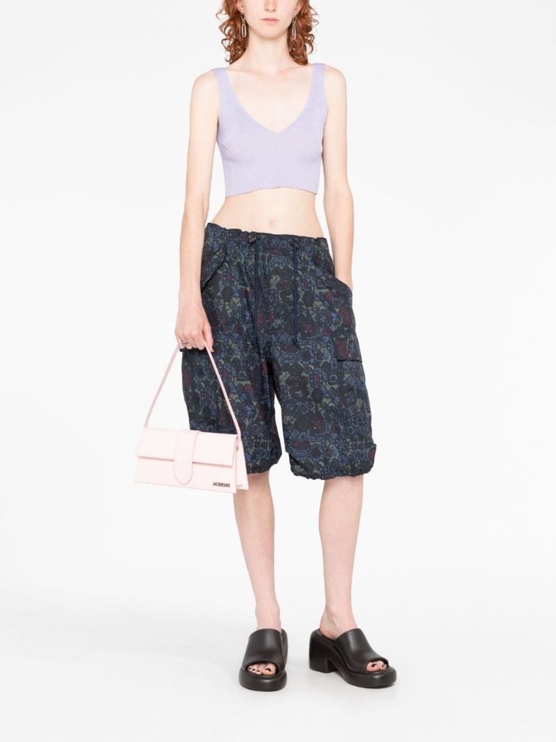 Pink Le Bambino Long Patent Leather Shoulder Bag