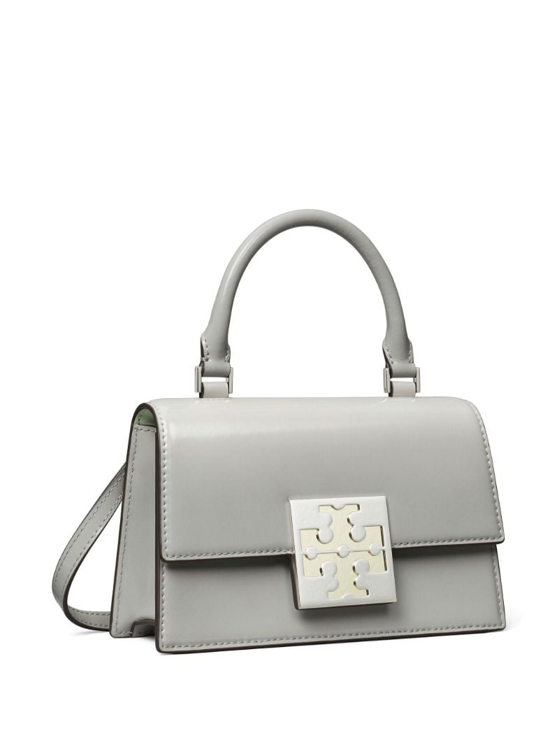 Grey Bon Bon Mini Leather Top Handle Bag