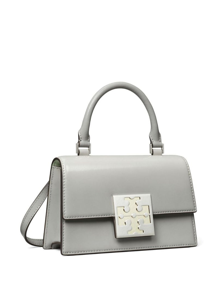 Grey Bon Bon Mini Leather Top Handle Bag