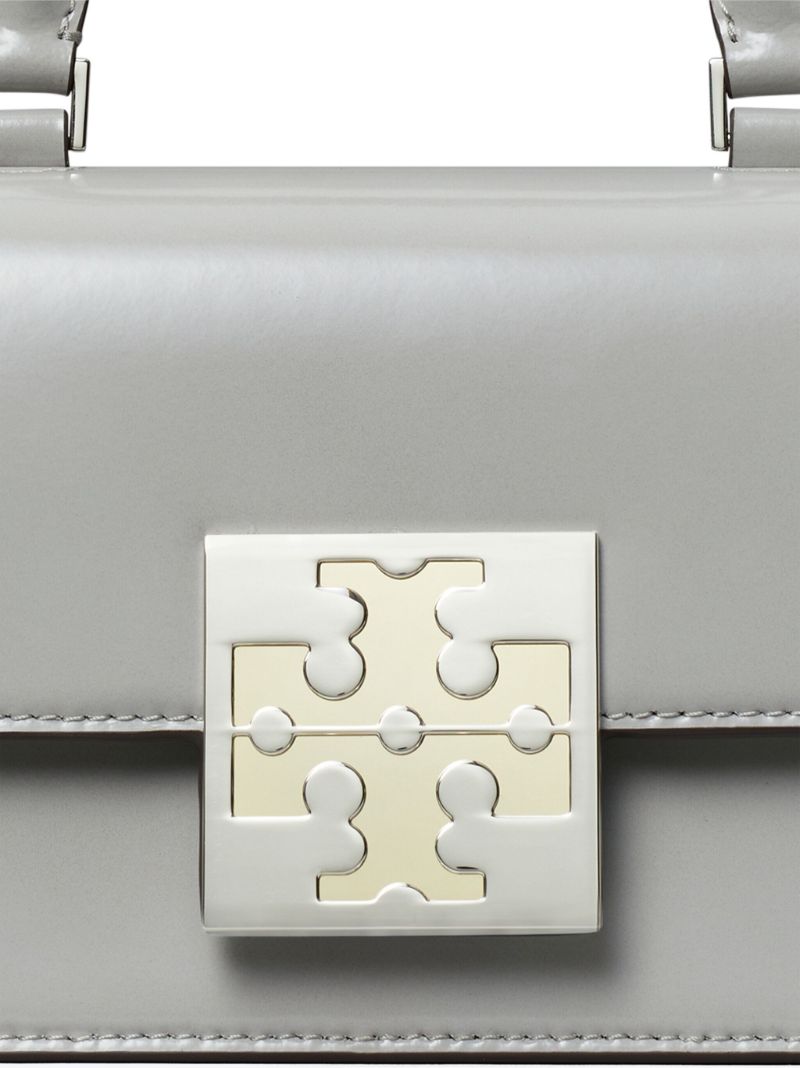 Grey Bon Bon Mini Leather Top Handle Bag