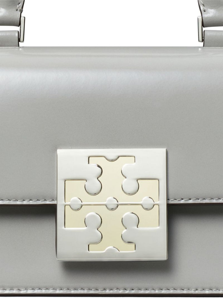 Grey Bon Bon Mini Leather Top Handle Bag