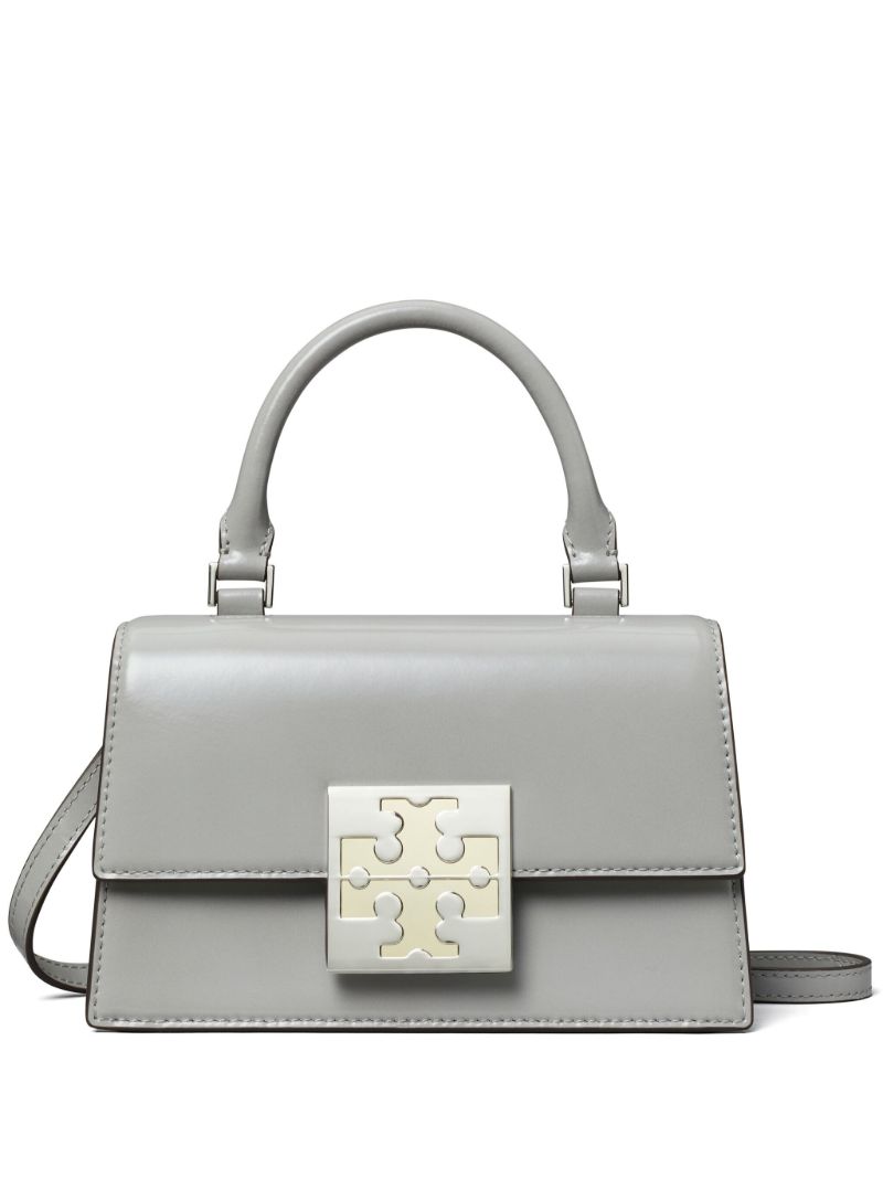 Grey Bon Bon Mini Leather Top Handle Bag