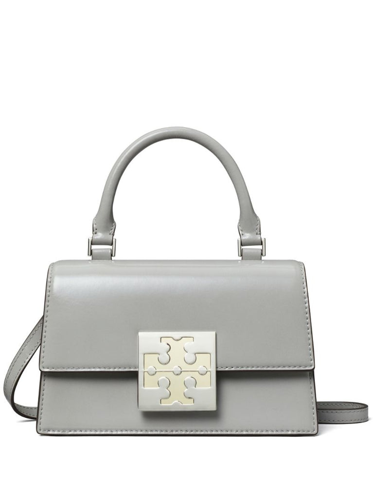 Grey Bon Bon Mini Leather Top Handle Bag