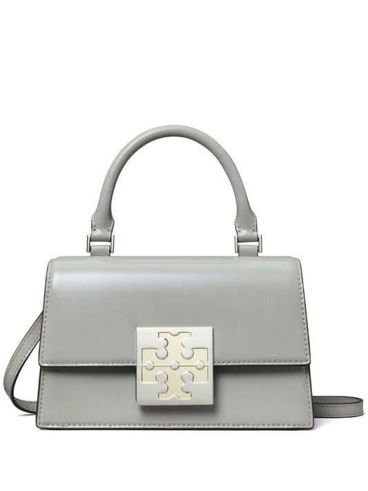 Grey Bon Bon Mini Leather Top Handle Bag