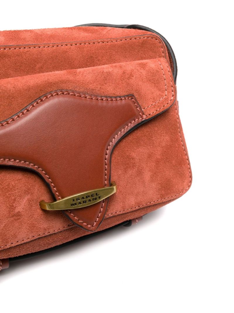 Red Wasy Suede Cross Body Bag