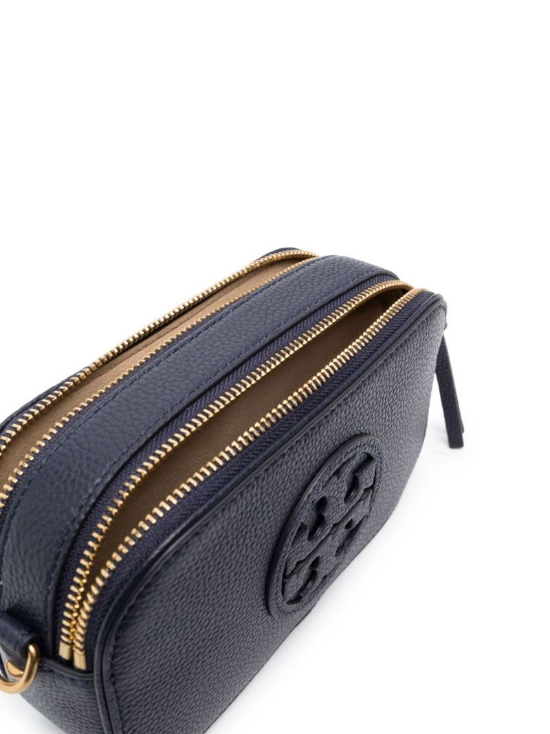 Blue Mini Miller Leather Cross Body Bag