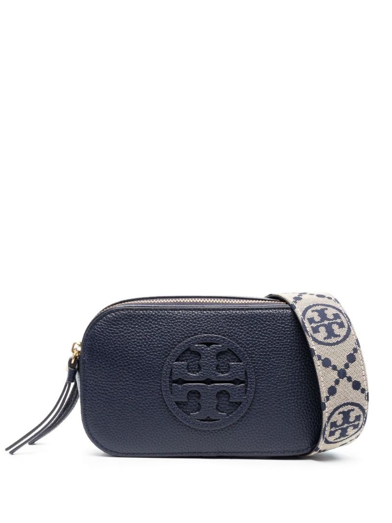 Blue Mini Miller Leather Cross Body Bag