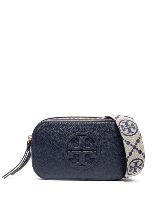 Blue Mini Miller Leather Cross Body Bag