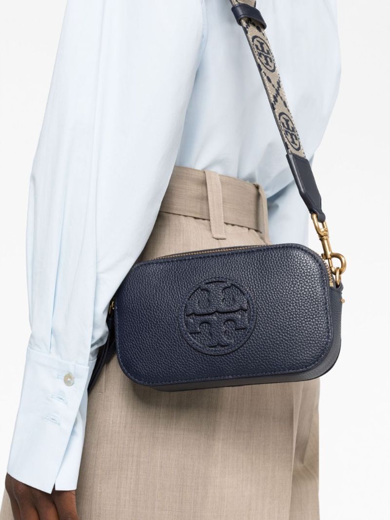 Blue Mini Miller Leather Cross Body Bag