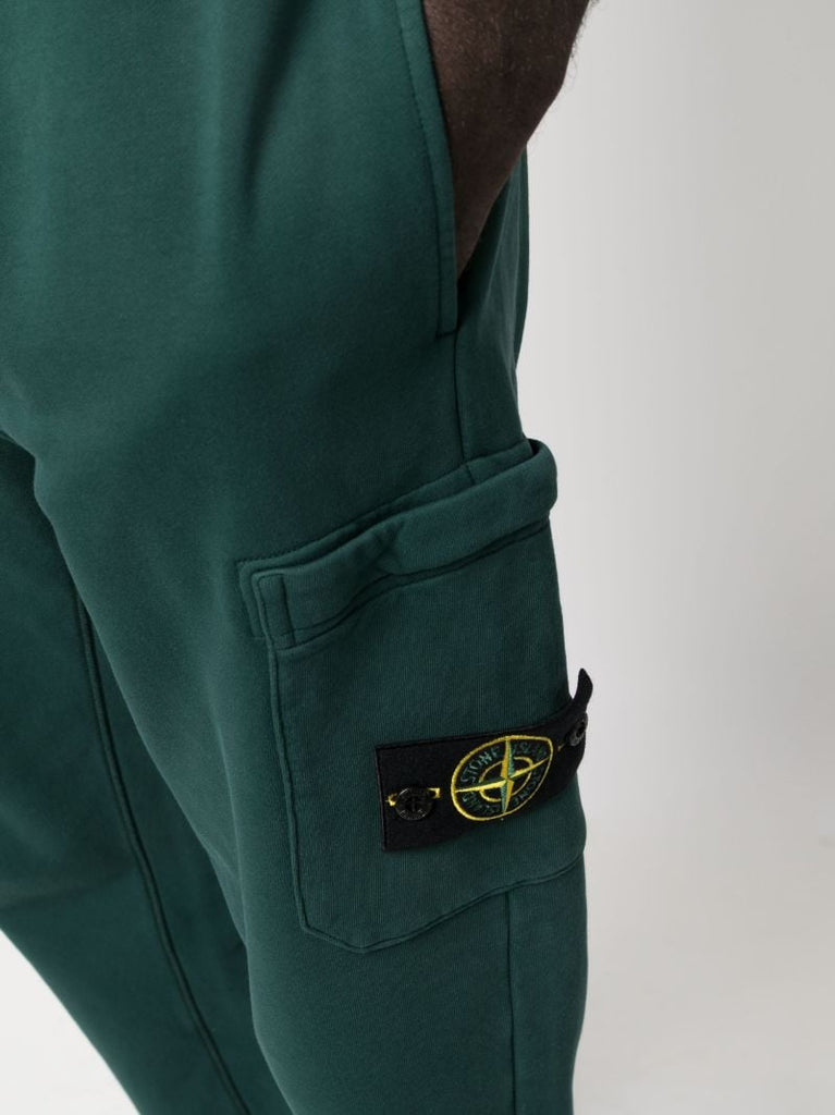 Green Compass-patch Cotton Track Pants