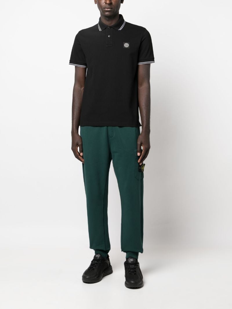 Green Compass-patch Cotton Track Pants
