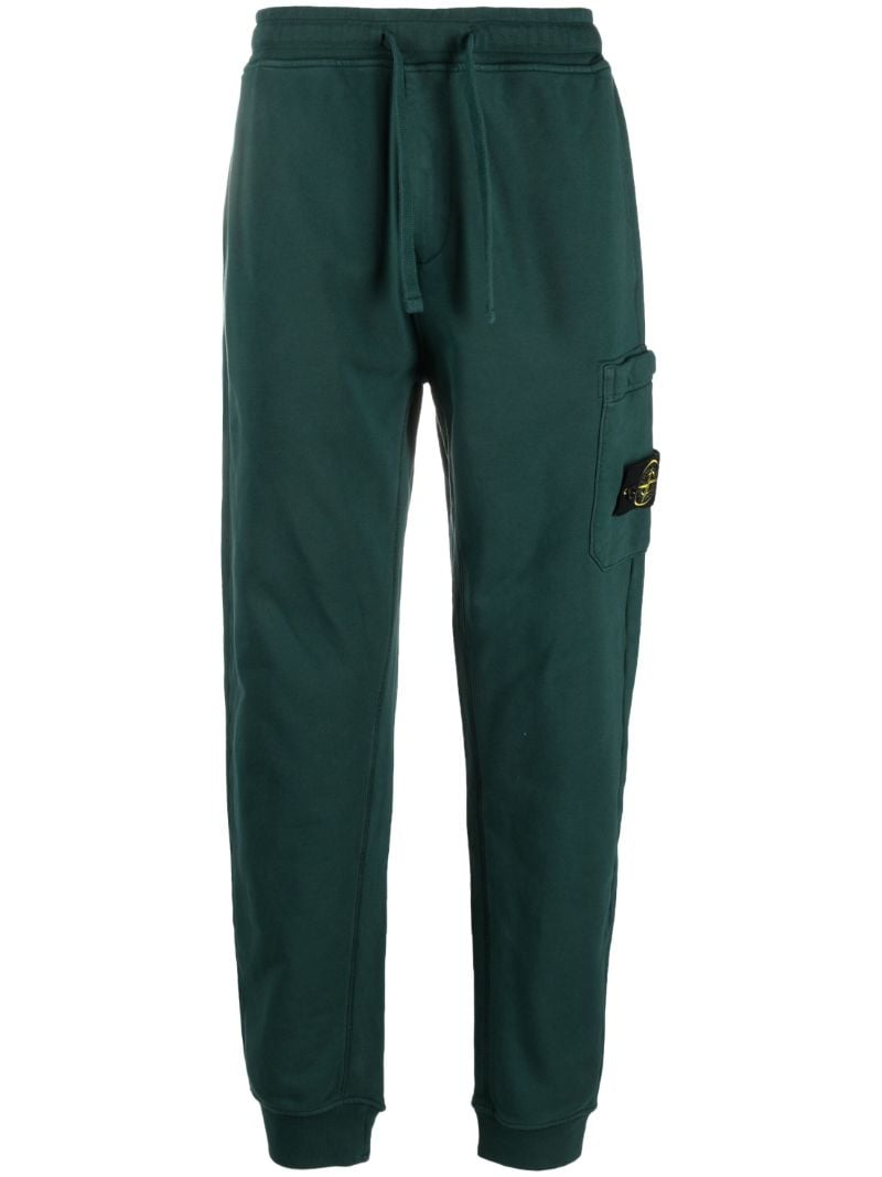 Green Compass-patch Cotton Track Pants
