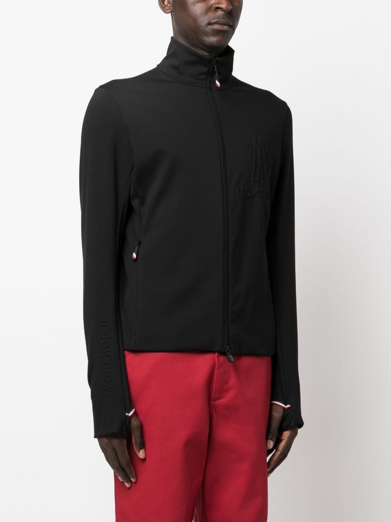 Black High Neck Zip Up Cardigan