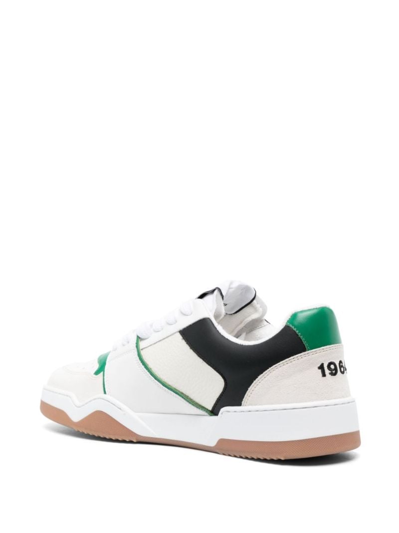 White Canadian Leaf Leather Sneakers