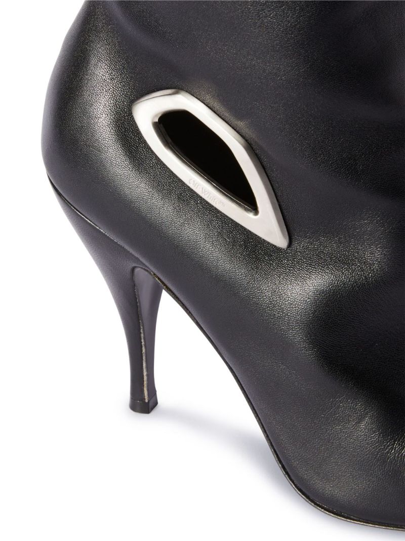 Black Crescent 100 Knee-high Leather Boots