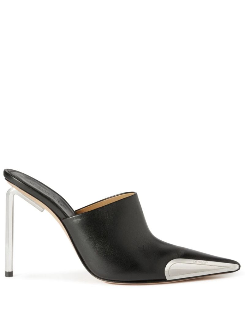Black Allen Frame Leather Mules