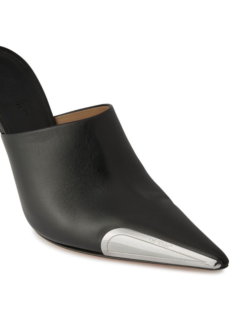 Black Allen Frame Leather Mules