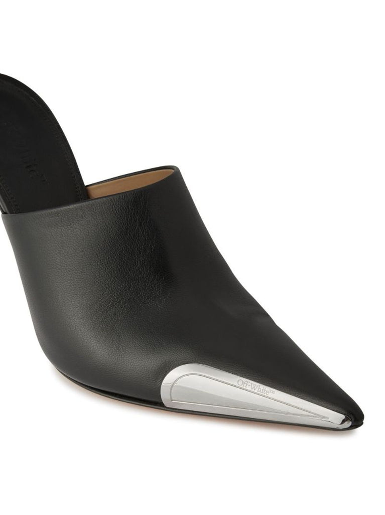 Black Allen Frame Leather Mules