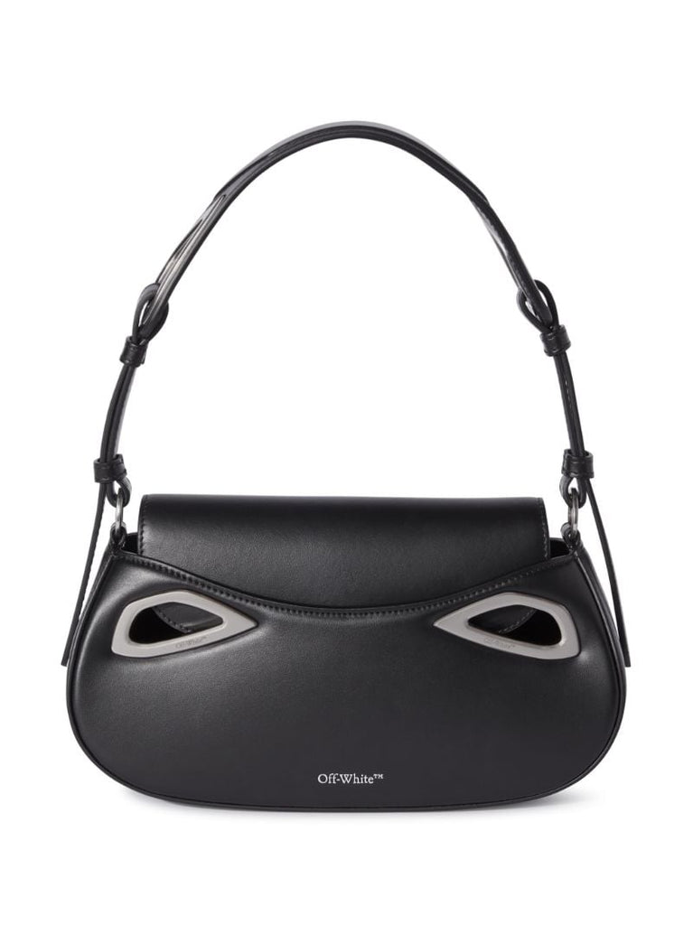 Black Clam Leather Shoulder Bag