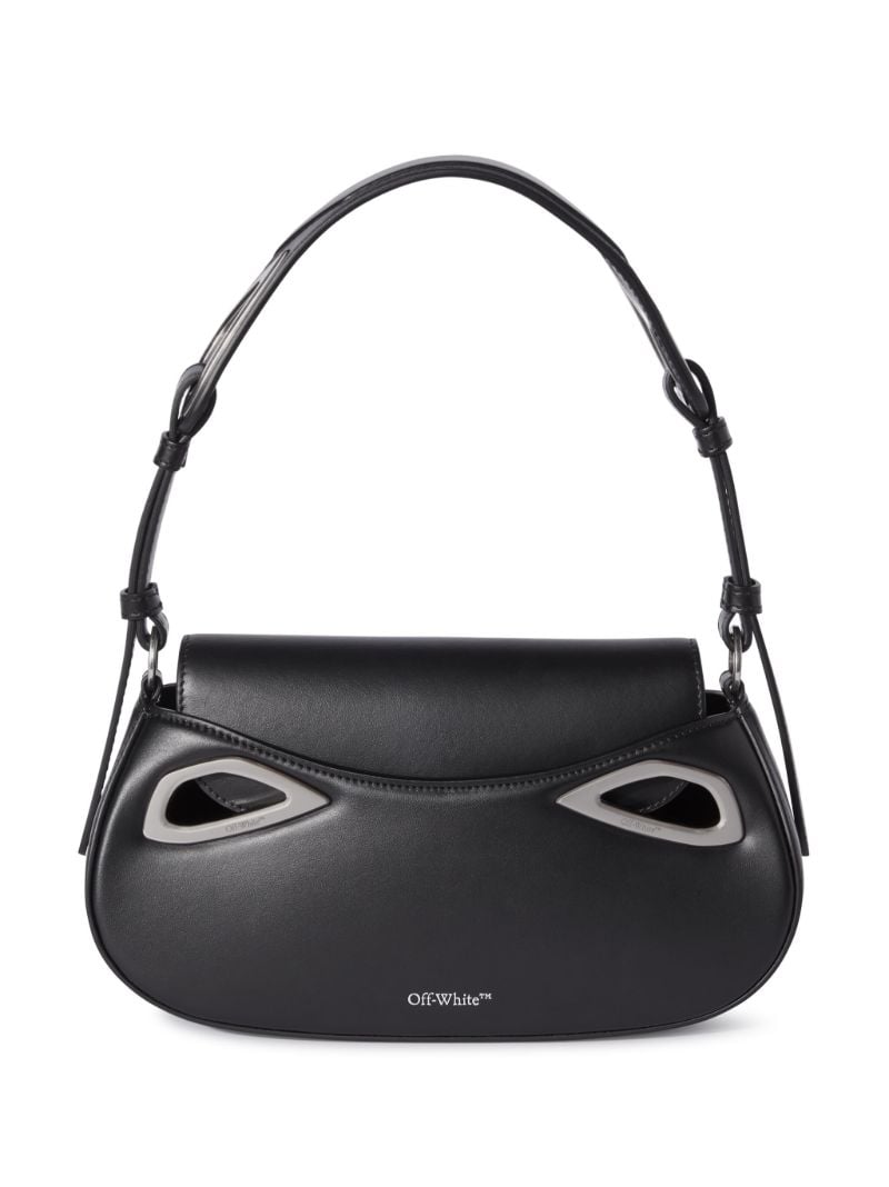 Black Clam Leather Shoulder Bag