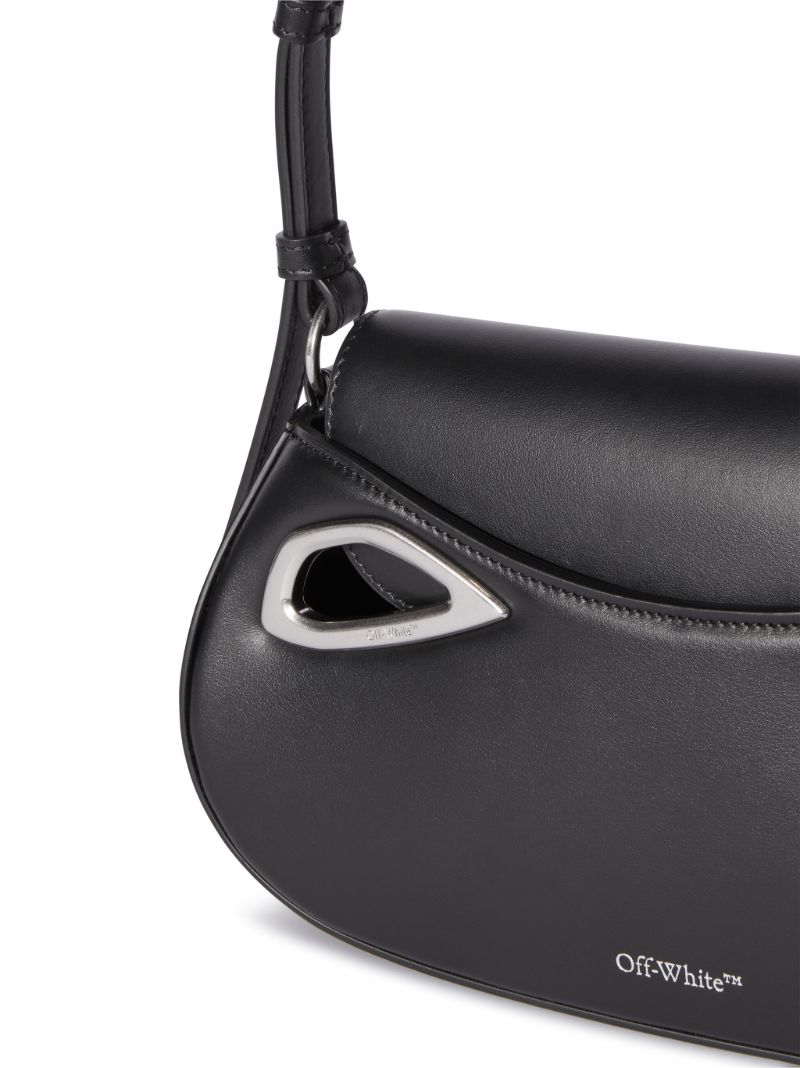 Black Clam Leather Shoulder Bag