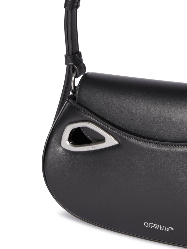 Black Clam Leather Shoulder Bag