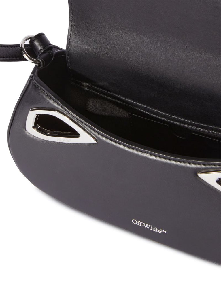 Black Clam Leather Shoulder Bag