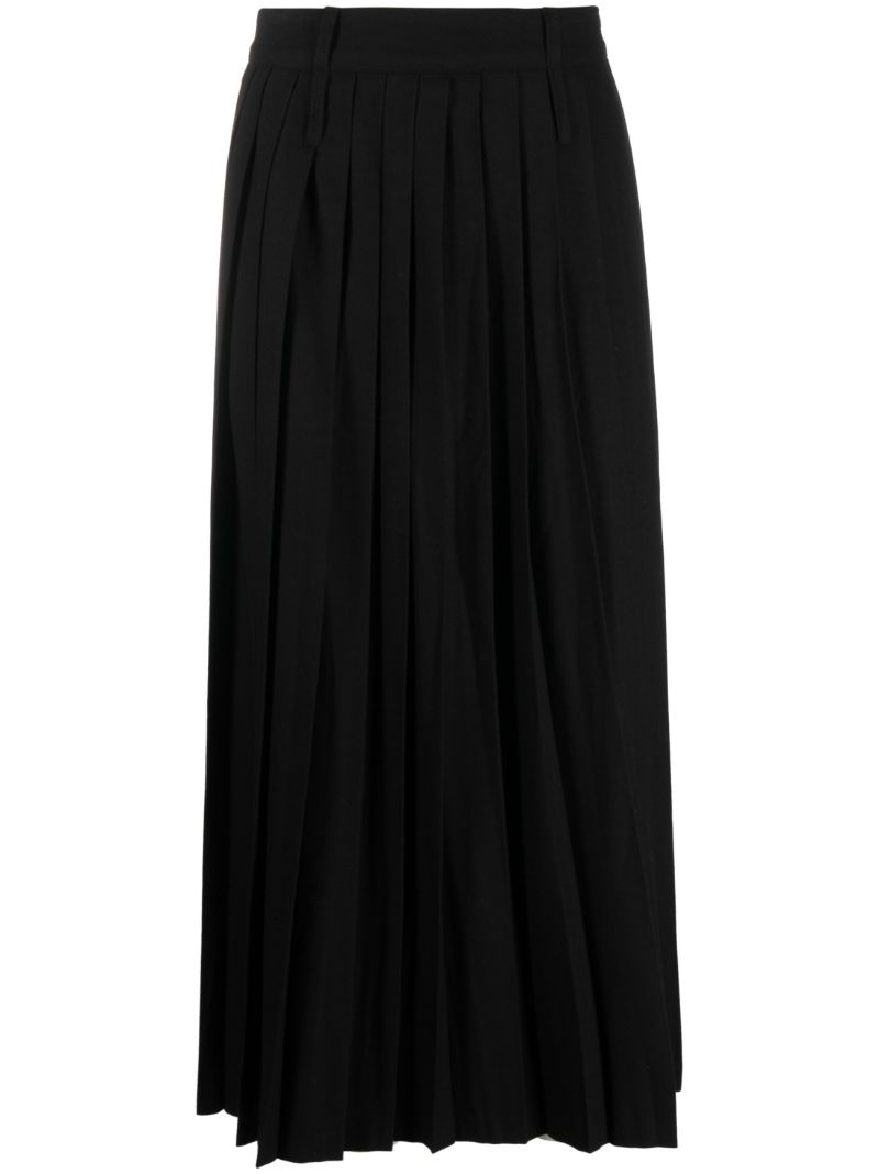 Black Bailey Pleated Maxi Skirt