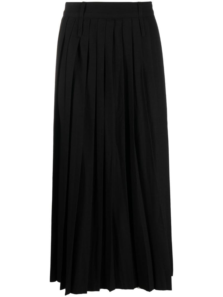 Black Bailey Pleated Maxi Skirt