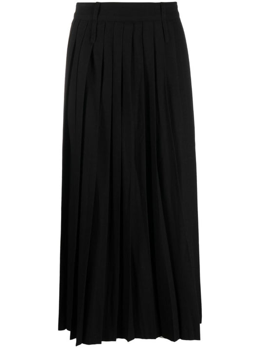 Black Bailey Pleated Maxi Skirt