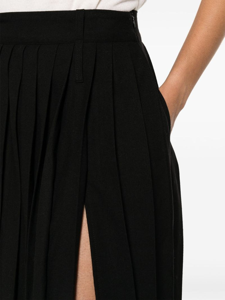 Black Bailey Pleated Maxi Skirt